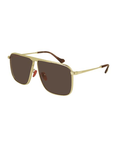 Gucci Men's GG0840S Aviator Sunglasses 